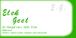 elek geel business card